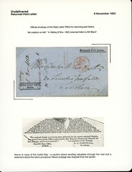 Dublin: 1852 (1.11) Official printed envelope from the Dead Letter ...