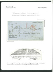 Dublin: 1852 (1.11) Official printed envelope from the Dead Letter ...