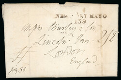 Mayo - Newport Mayo: 1825 Folded entire from Newport to London, ...