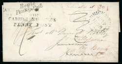 Roscommon - Boyle: 1838 Folded cover to Keadue, redirected to ...