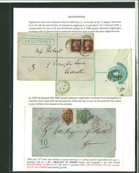 1868-78 Two registered covers including folded entire dated 1868 from ...