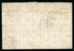 Ballon Post to Ireland 1871 (28.1) Small neat printed entire PAR ...