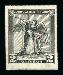 1922 Dollard: Engraved 2d black imperforate die proof, fine and ...