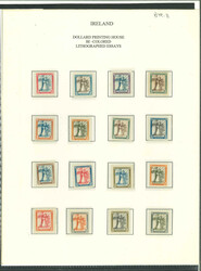 1922 Dollard: Lithographed Bi-coloured essays part set of the sixteen ...