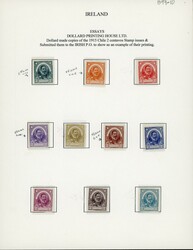 1922 Dollard: Valdivia Imperforate essays complete set of the ten ...