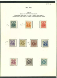 1922 Dollard: Valdivia Imperforate essays complete set of the ten ...