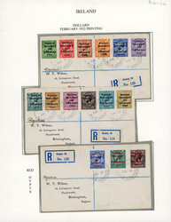 1/2d to 1s complete set of eight, plus red overprint set of three, ...