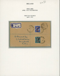 2 1/2d blue, 4d grey-green and 9d agate, showing red and carmine ...