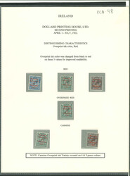 2 1/2d blue, 4d grey-green and 9d agate, showing red and carmine ...