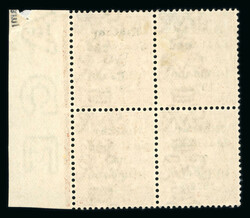 1 1/2d red-brown, mint and mint nh right sheet marginal block of four ...