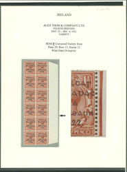 1 1/2d red-brown, mint and mint nh, right vertical marginal block of ...