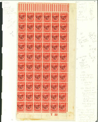 1/2d green, mint and mint nh two complete panes of sixty (60), plis ...