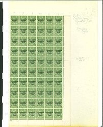 1/2d green, mint and mint nh two complete panes of sixty (60), plis ...
