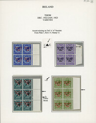 2 1/2d bright blue and 3d bluish violet, both in right sheet marginal ...