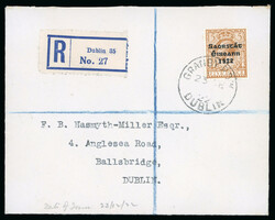 5d yellow-brown, neatly tied GRANBY ROW/DUBLIN/23.DE.22 first day ...