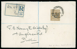1s bistre-brown, neatly tied MOREHAMPTON ROAD/DUBLIN/21.DE.22 first ...