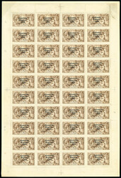 2s6d Chocolate-Brown – Complete Sheet of 40, Plate 3/5 Left (State ...