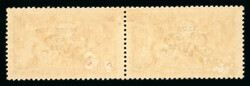 2s6d chocolate-brown, mint horizontal pair, right stamp showing ...