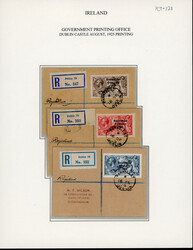 2s6d chocolate-brown, 5s rose red and 10s dull grey blue, complete ...