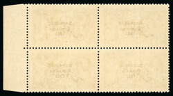 10s dull grey blue, mint nh right sheet marginal block of four, from ...