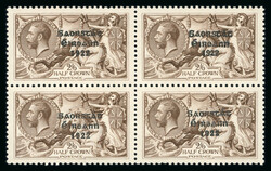 2s6d chocolate-brown, 5s rose-red, 10s grey-blue, mint and mint nh ...