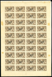 2s6d Chocolate – Complete Mint Sheet of 40. A complete mint sheet ...
