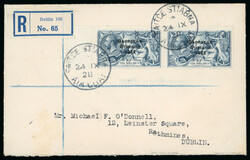 2s6d Chocolate, 5s rose-red and 10s dull grey blue, complete set of ...