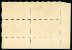 2s6d chocolate, mint and mint nh bottom left corner sheet marginal ...
