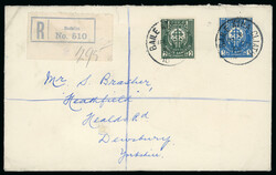 1933 Holy Year complete with both values, tied on a registered ...