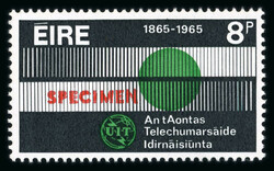 1965 Telecommunications mint nh set of two, overprinted Specimen in ...