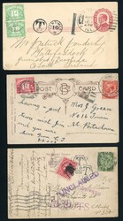 1903-1936 Postage due markings and usages on 16 cards and cover ...