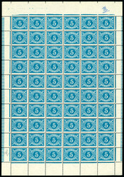1971 Watermark E Postage Dues – Duplicate group of complete sheets. ...
