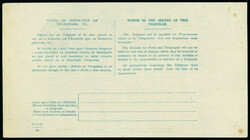 1947 Telegram Form: Unused 1s blue, embossed Irish Harp, text printed ...