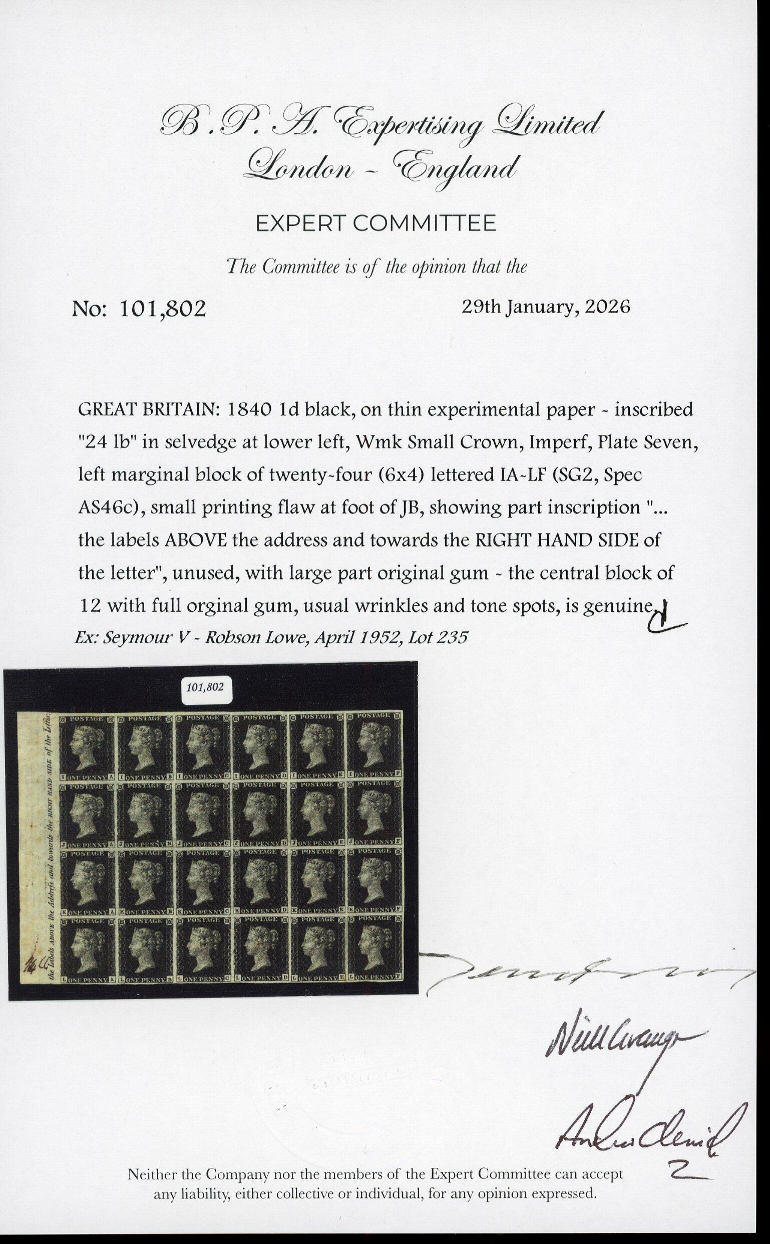 Image 2 for lot number 20046 for David Feldman S.A. - The Tomasini Collection of Classic Great Britain - Part I