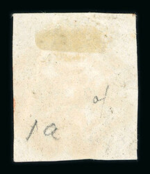 1840 1d Grey-Black, Plate 1a, SE. Four margins, tied by red Maltese ...