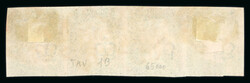 1840 1d Black, Plate 1b, horizontal strip of four LC–LF. Good ...