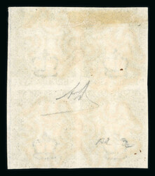 1840 1d Black, Plate 2 (MK–NL) Block of Four, Used A fine and ...