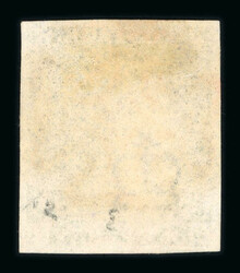 1840 1d Black, Plate 2, OD. Four good to large margins, centrally ...