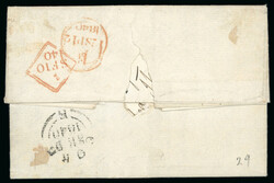 Usage from Ireland1840 1d Black, Plate 4, LD, LK, LF, and LE. Four ...