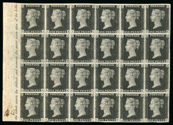 THE UNIQUE LARGEST MINT MULTIPLE OF THE PENNY BLACK IN PRIVATE ...