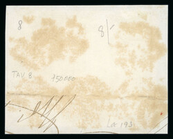 1840 1d Black, Plate 8 (KA–LC) Block of Six on Fragment, Used A ...