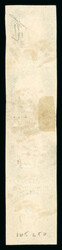 1840 2d Blue, Plate 1, AJ–DJ, vertical strip of four, used. Good to ...