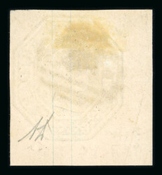 1847–54 1s Green, Die 2, lower-left corner marginal example, large ...
