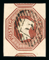 1847-54 10d brown used with four large to very large margins (with ...