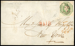 1850 (10 May) Folded letter sheet from London to New York, bearing ...
