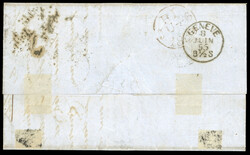 1855 (6 Jun) Entire from London to Geneva, Switzerland, bearing ...