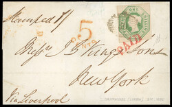 1856 (12 Sep) Folded letter sheet from Drummonds, London, to New York ...