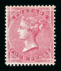1855–80 Mint/unused group of 10 issues, comprising: 4d SG 62 (perfs ...