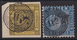 10: l'État souverain allemand de Bade - Cancellations and seals