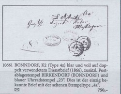 "Bonndorf 21. Jun." K2 (Type 4z) klar nebst PA ...